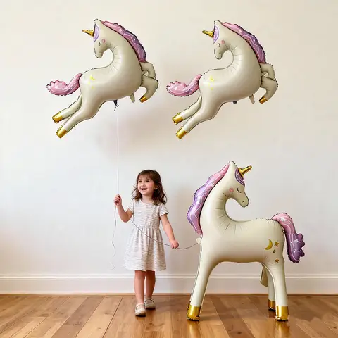 Ballon licorne arc-en-ciel, décor de fête, mariage, réception-cadeau pour bébé, anniversaire, décoration de fête d'anniversaire