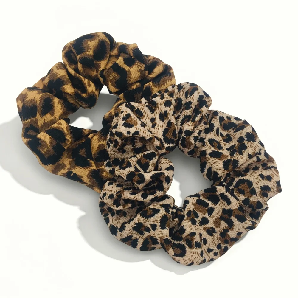 Leopard Print Scrunchies Hair Tie Hair Rope High Elasticity Elastic Hair Band Ponytail Holder Elegant Women Hair Accessories