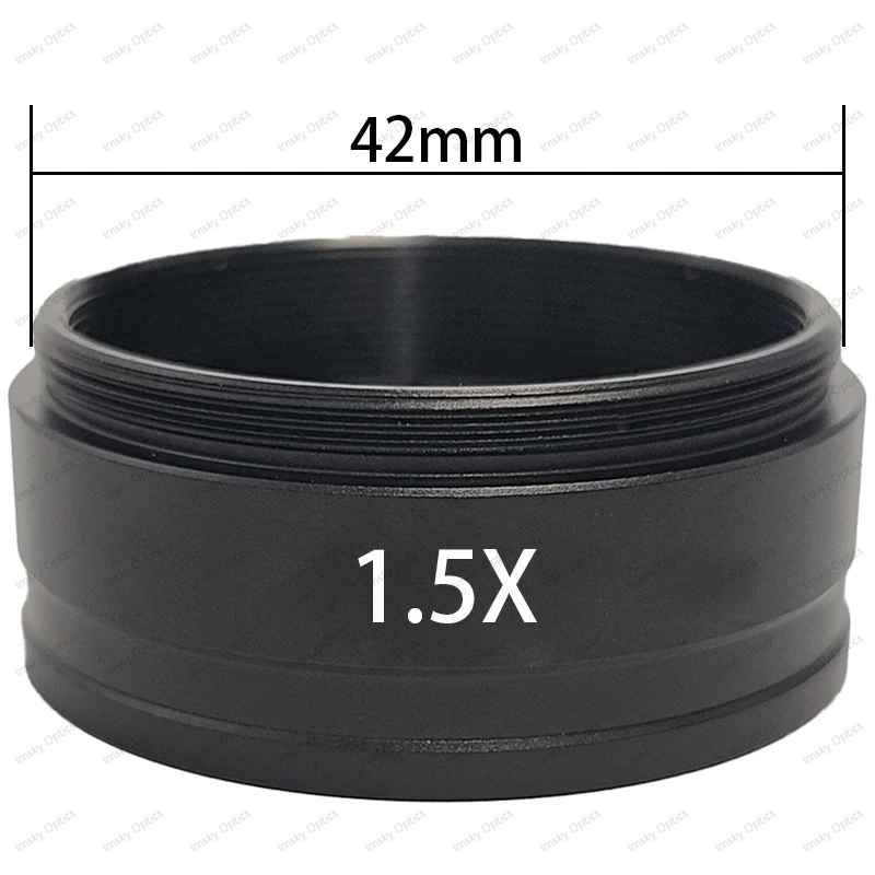 0,3X 0,5X 0,7X 1,5X 2X Hilfs Barlow Objektiv M42 42mm Mount Gewinde Mikroskop Kamera Für 10A 120X/180X/300X Objektiv – Detail 3