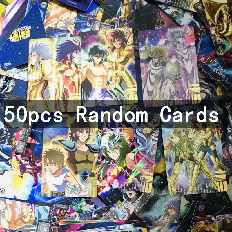

KaYou Original Saint Seiya 50pcs Random Cards Character Athena Seiya Shiryu Hyoga Shun ikki Saga Aiolia Shaka Dokho Aiolos Camus