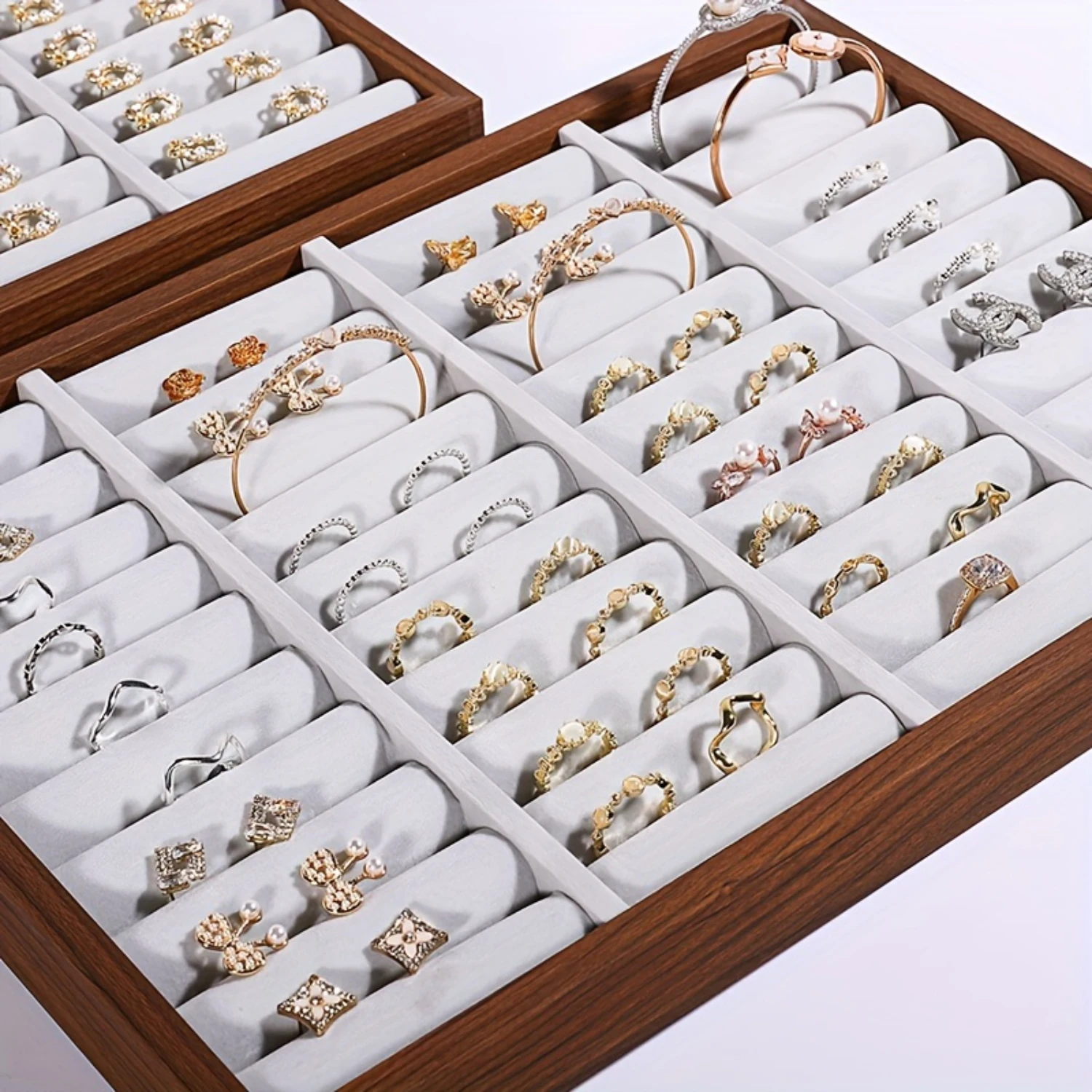 1pc, Jewelry Display Tray For Rings, Ring And Earring  Box, Ring Organizer, Ring Holder, Jewelry Display  Box Flowers box