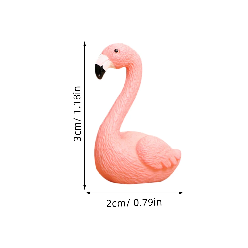 

16pcs Flamingo Ornament Mini Figurines PVC Tropical Decor Cartoon Tiny Animals Cake Table Garden Statue Sculpture