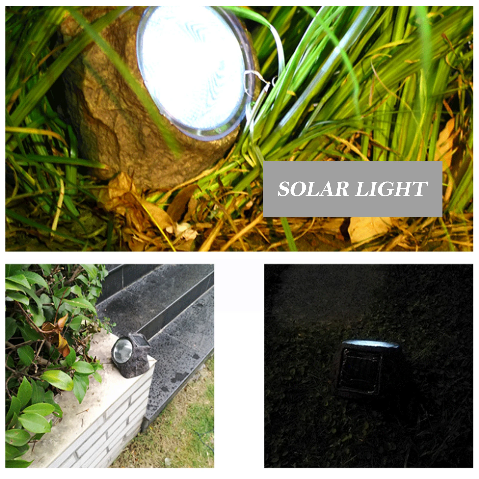 

1pc Solar Simulated Stone Lamp Outdoor Garden Lawn Light Automatic Sensor Courtyard Decoration Energy Saving Imitated Stone