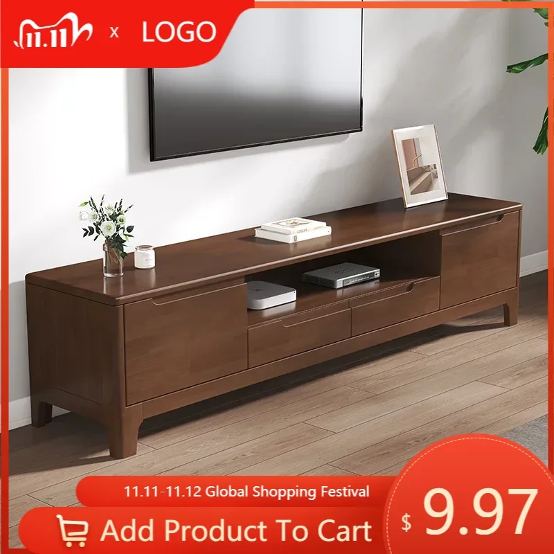 Wooden Living Room TV Cabinet Foot Floor Shelves Entertainment TV Stands Storage Mueble TV Moderno Salon Furniture MQ50DS