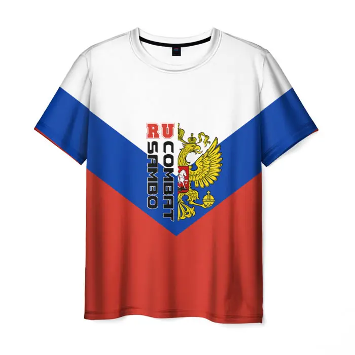 New Russian Coat Of Arms Men\'s 3D Print T-Shirts Fashion USSR Soviet Union Pattern Short Sleeve T shirt Street CCCP Top Clothing