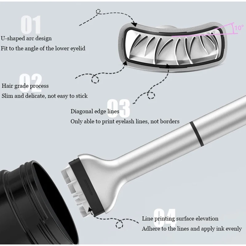 Delineador de ojos con sello inferior de pestañas, lápiz profesional resistente al agua, delineador de ojos a prueba de manchas, Cosméticos coreanos 2 en 1, alta calidad, 2 colores