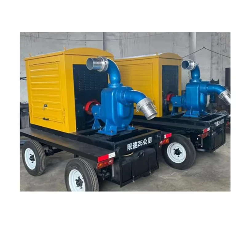 Mobile Flood Control Pump Truck Self Priming Large Flow Muddy Water Suction Pump For Tunnel Flood Prevention Work