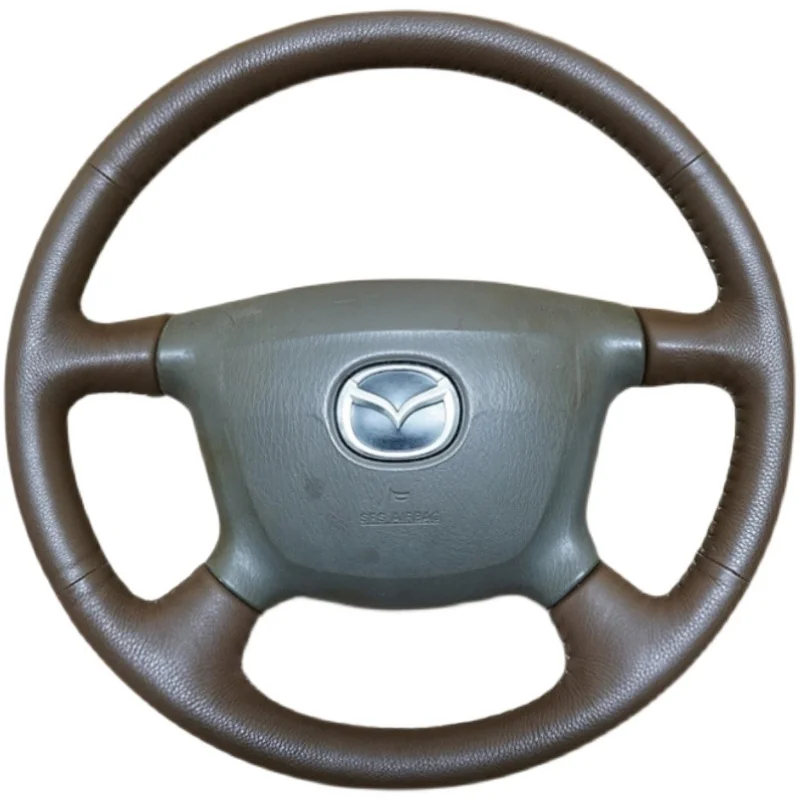 Hand-Stitch Antibacterial Nappa Leather Non-slip Car Steering Wheel Cover for Mazda 323 Premacy FAMILY Happin Car Interior