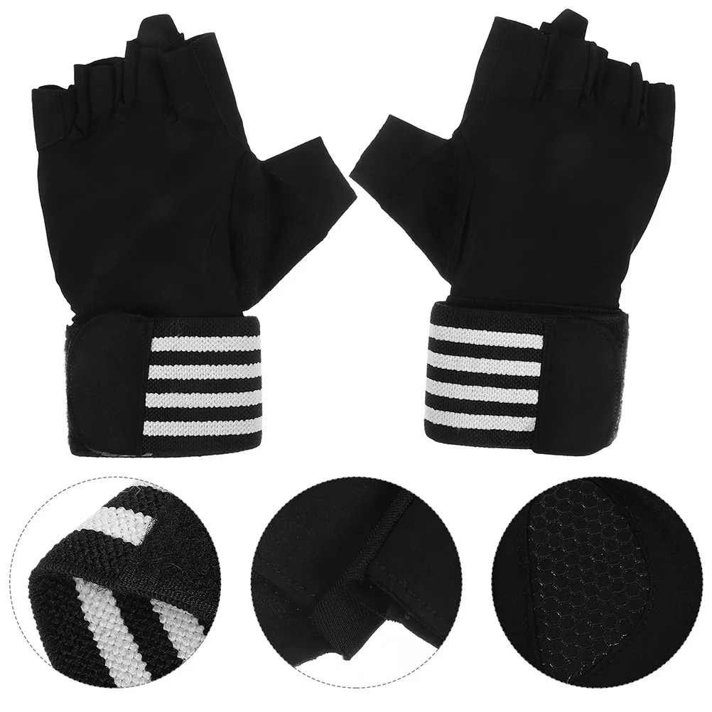 1Pair Ergonomic Design Workout Gloves Breathable Sweat-Absorbing Gloves for Weight Lifting Gym Fitness Outdoor Activities
