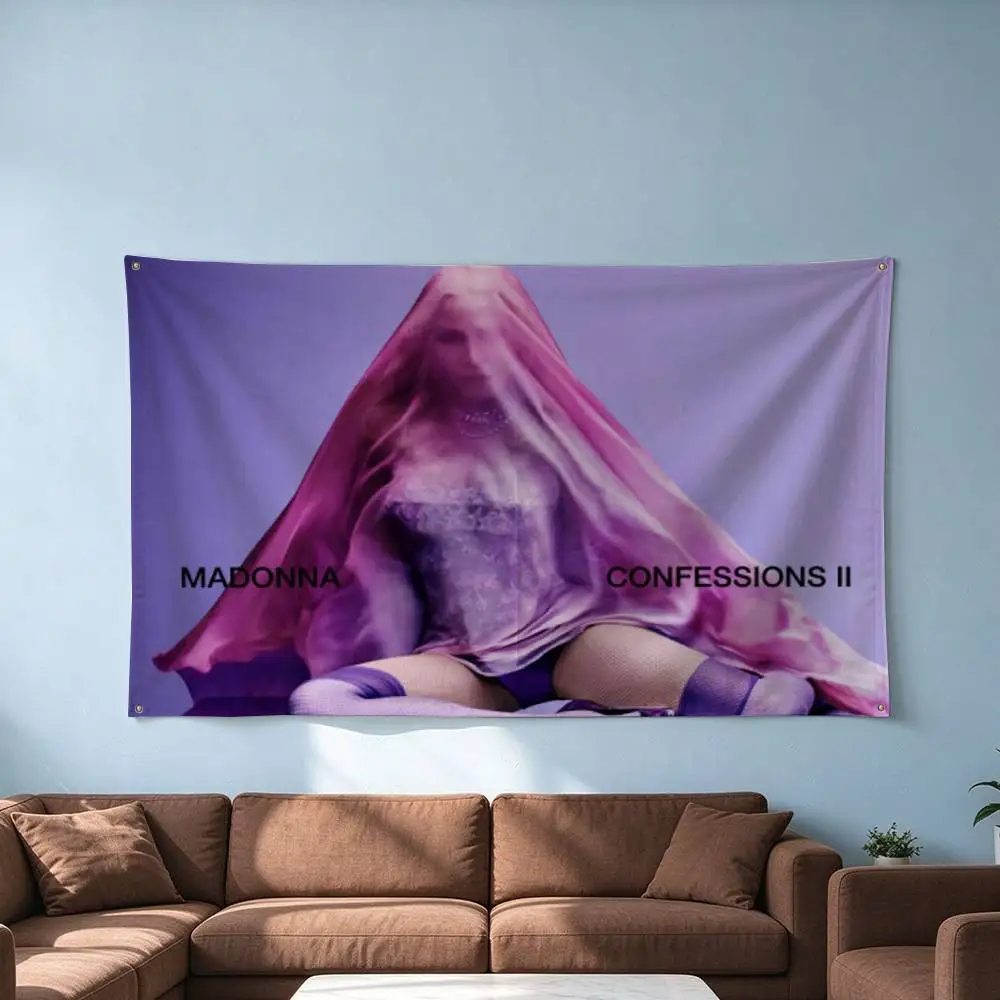 Madonn Confessions II Art 2026  Flags Wall Hanging Tapestry Outdoor Garage Room Decorative flag Background Blanket
