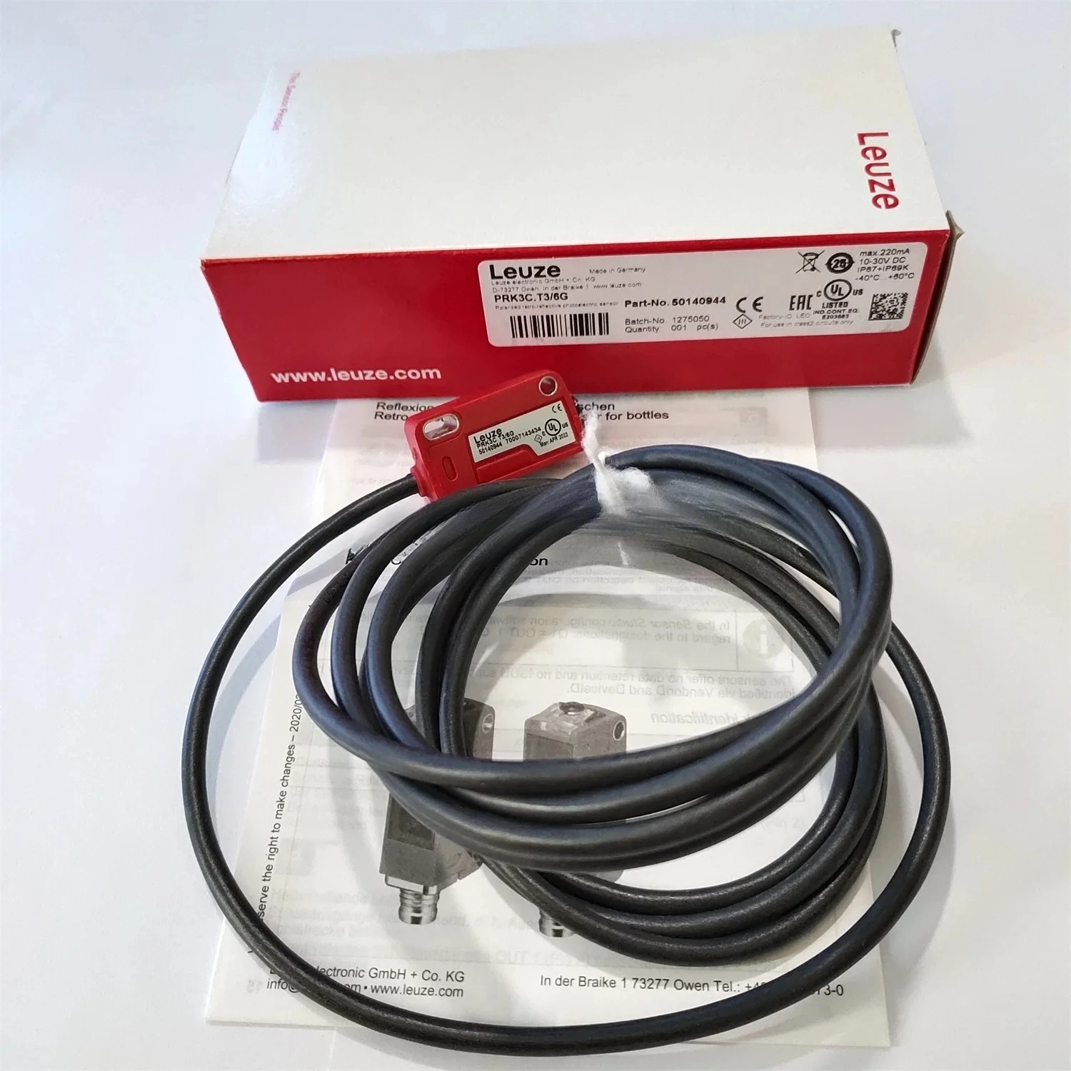 

PRK3C.T3/6G New Original LEUZE Photoelectric Switch Sensor