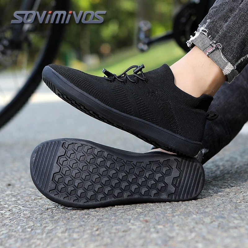 

SOVIMIVOS Lightweight Knit Casual Shoes, Non-slip Soft Sole Slip On Sneakers for Men Women All Seasons
