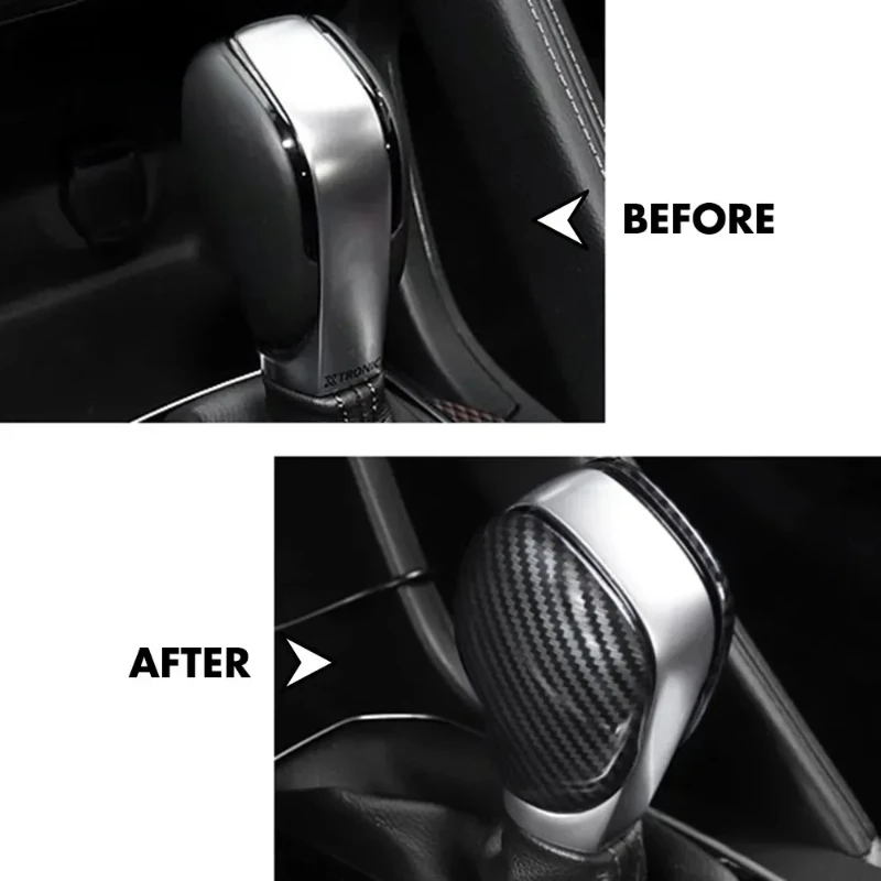 ABS Schaltknauf Abdeckung Innendekoration Aufkleber für Renault Megane 2 3 4 Captur Clio Scenic Koleos Kadjar Talisma QM5 QM6 – Detail 2