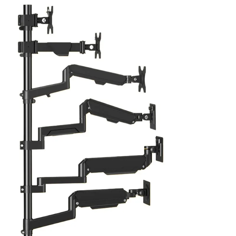 DIY Gas Spring Monitor Support Arm, 35mm Pole Diameter Adjustable Hover Extension Bracket for Multi‑Screen Monitor Mount