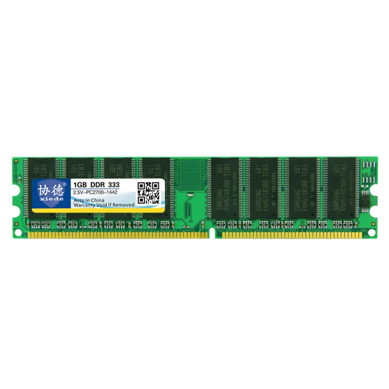 SCLS Xiede Desktop Pc Memory Ram Module Ddr 333 1Gb Pc-2700 Ddr1 184Pin Dimm 333Mhz X002