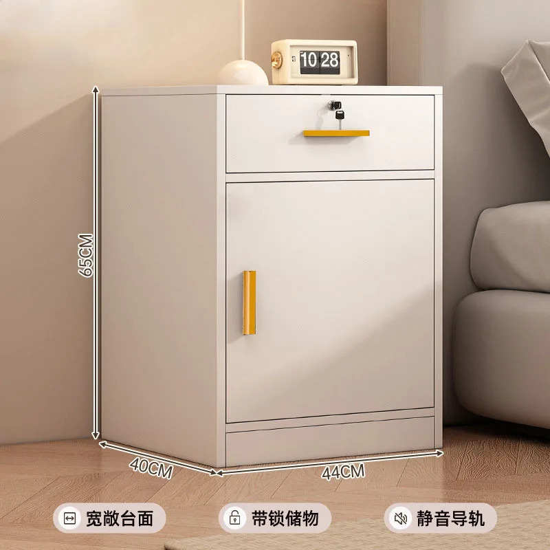 Bedroom simple bedside table with lock storage cabinet small economical storage storage drawer cabinet