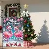 Christmas Flamingo Garden Flag 12x18 in Ice Skate Holiday Decor jjp