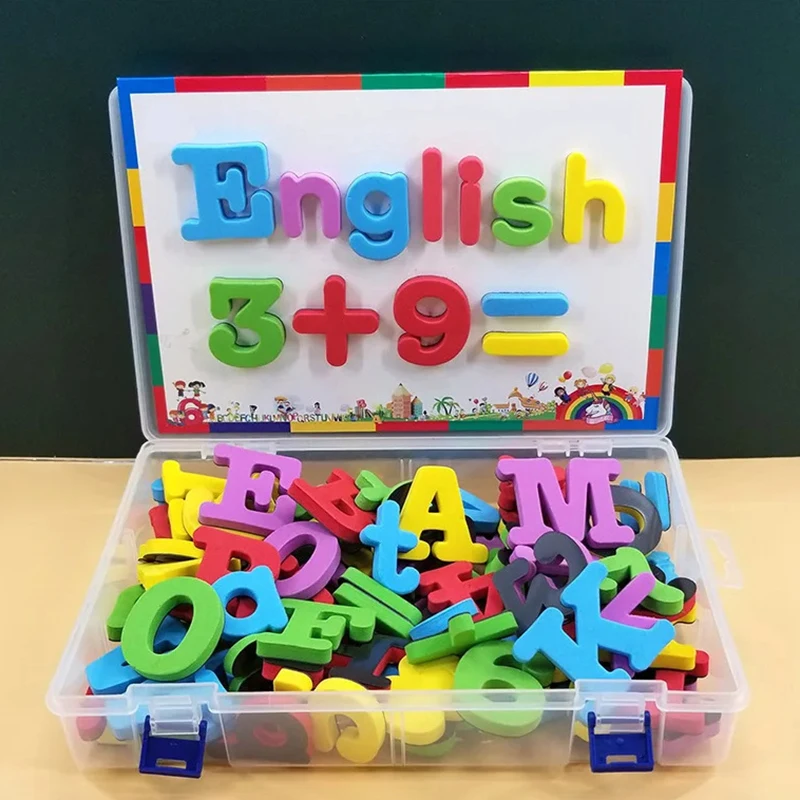 Magnetische Letters Cijfers Alfabet Abc 123 Koelkastmagneten Plastic Educatief Voorschoolse Speelgoedset Hoofdletters Wiskunde