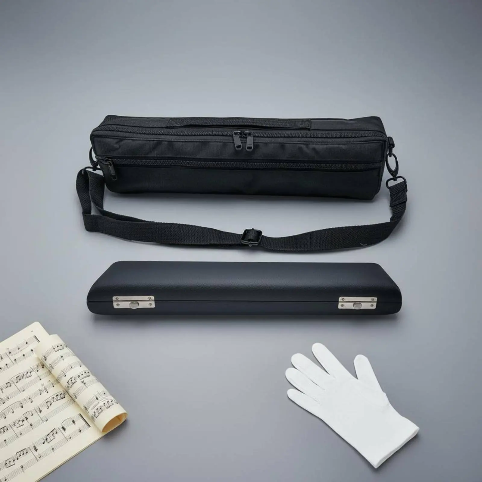 

17-Hole Flute Case Thick Padded Portable Flute Bag Zippered Closure Soft Soft Interior for Travel