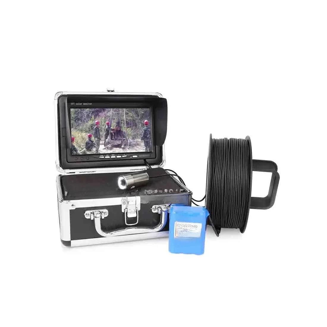 Visible underwater high-definition camera downhole probe waterproof deep well fishing pump camera workover TV 7 inches 100 m