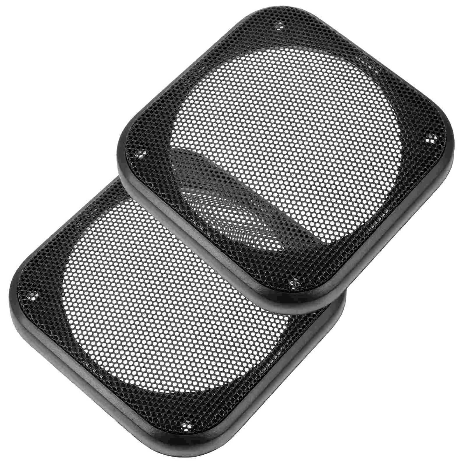 

2 Pcs Speaker Grille Subwoofer Mesh Accessory Car Speakers Audio Decorative Circle Grills Iron Plastic Metal