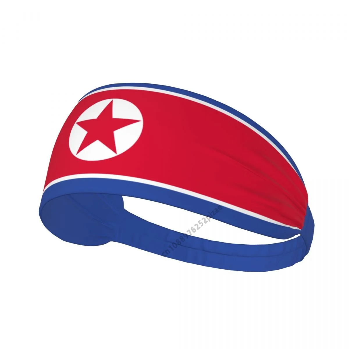 

North Korea Flag Men Women Bands Elastic Wide Headbands For Yoga Sports Fitness Exercise Tennis Running Gym Dance Athletic