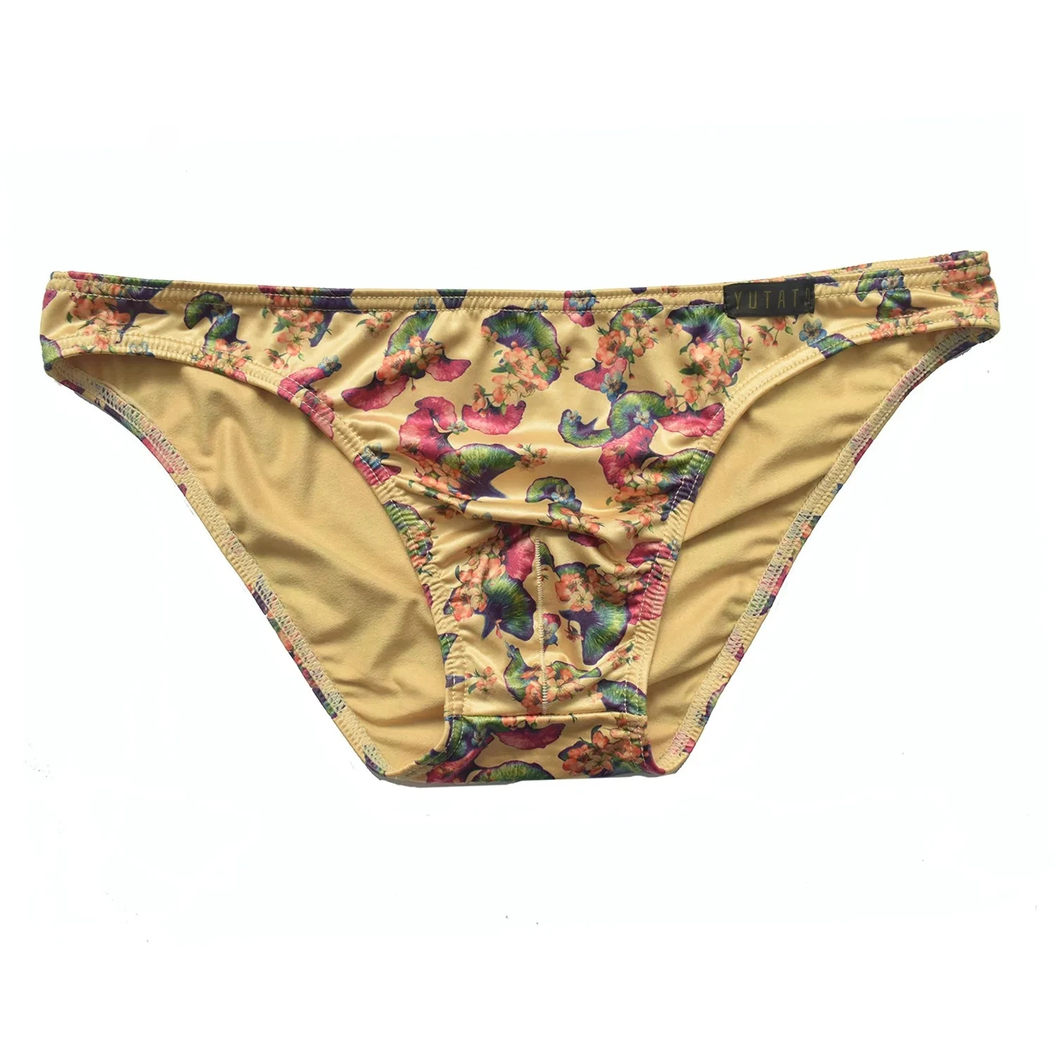 

Men Sexy Brief Underwear Printed Skinny Comfortable Breathable Sweat Absorption Underpants Youth Low Waist U Convex Pouch Tangas