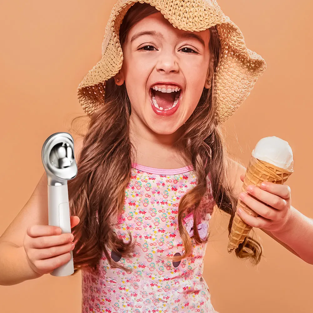 

Electric Scooper Rechargeable Electric Ice Cream Scoop with LED Display for Hard Ice Cream Easy for Seniors & Kids