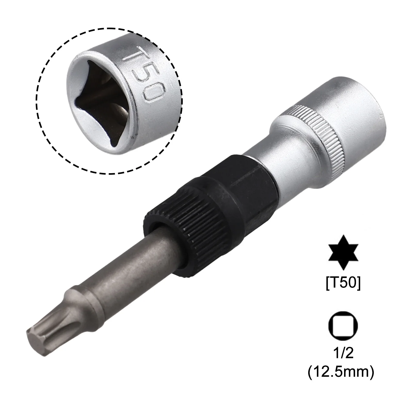 T50 Alternator Pulley Socket Drill Bit Fits For Seat For Skoda Alternator Pulley Removal Wrench Tool Torx T50 1/2