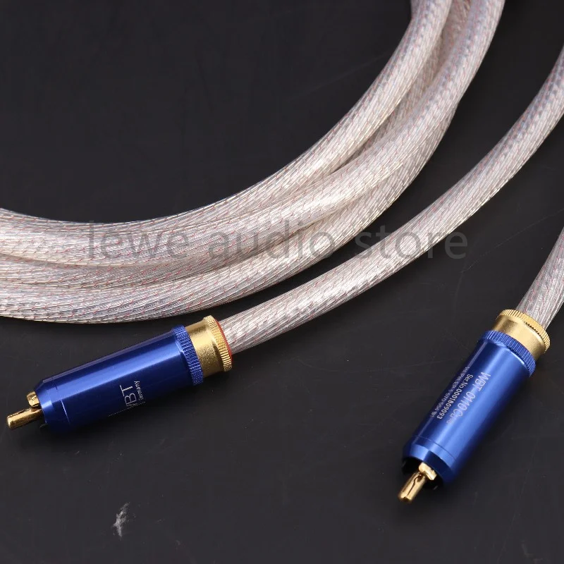 1 pair Nordost Valhalla hifi audio cable 2 to 2 RCA cable 7N Silver plated conductor