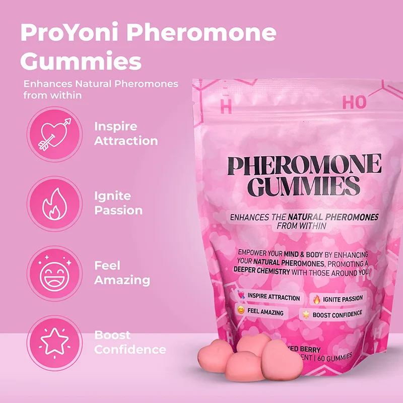 

1 pack of pheromone gummies enhances attractiveness boosts confidence and provides health food
