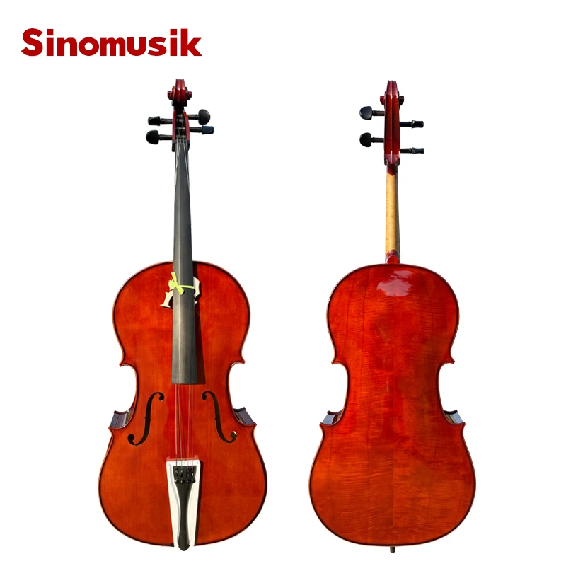 Professional Handmade Cello Red Brown Spraying All Solid Wood Musical String Instrument For Professional Stage Performance