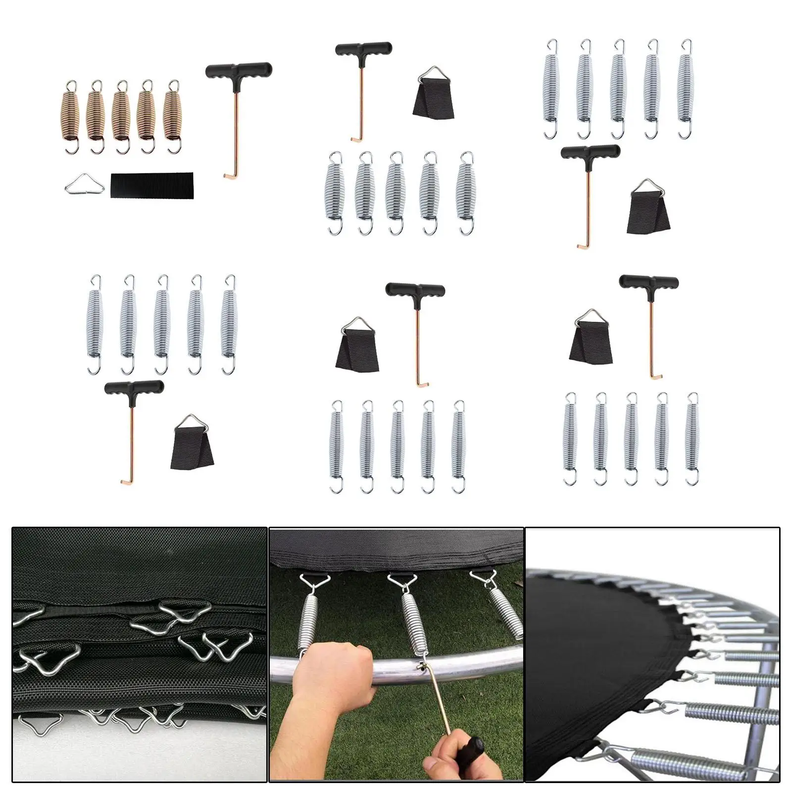 Trampoline Spring,with Spring Pull Tool Repair Hardware Alloy Replacement Trampoline Parts