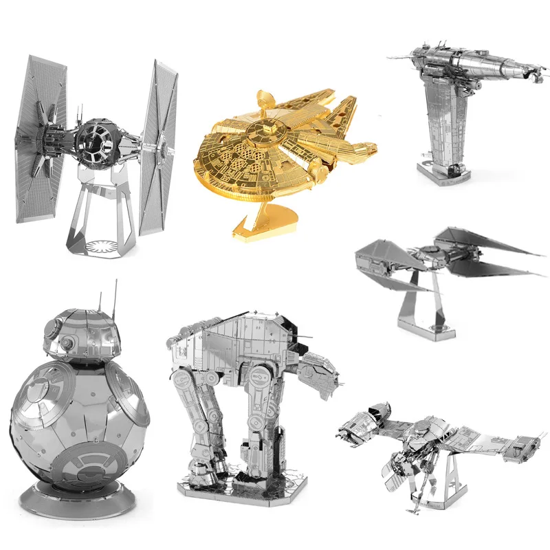 Millennium Falcon Craft 3D Metal Jigsaw Puzzle, tema SW para adultos, kit de modelo artesanal, brinquedo DIY Gift, decoração de casa