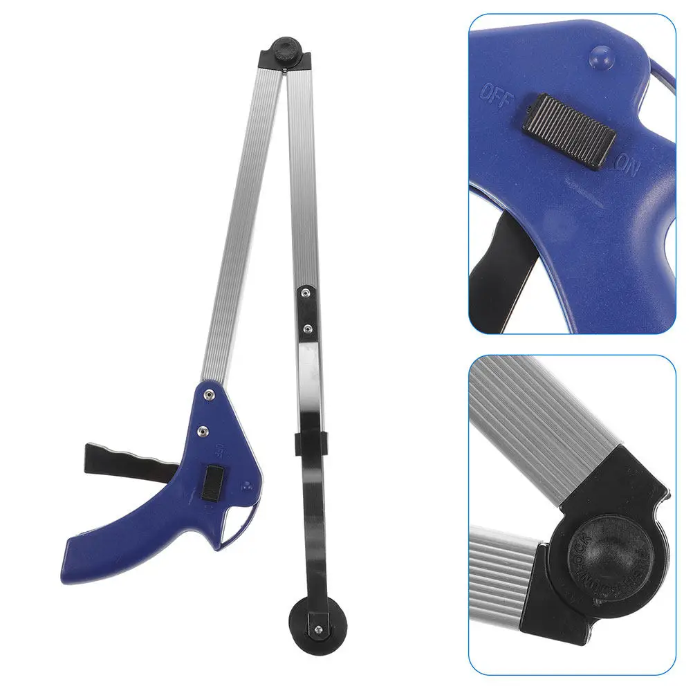 

2 Pcs Garbage Clamp Folding Clip Folder Picker Litter Picking Equipment Foldable Grabber