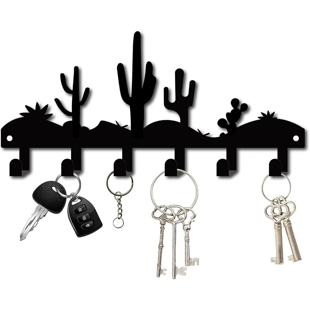 Metal Keywall mounted cactus decor key holder front door bedroom storage Key Hook Decor wall decoration beautiful room Decor