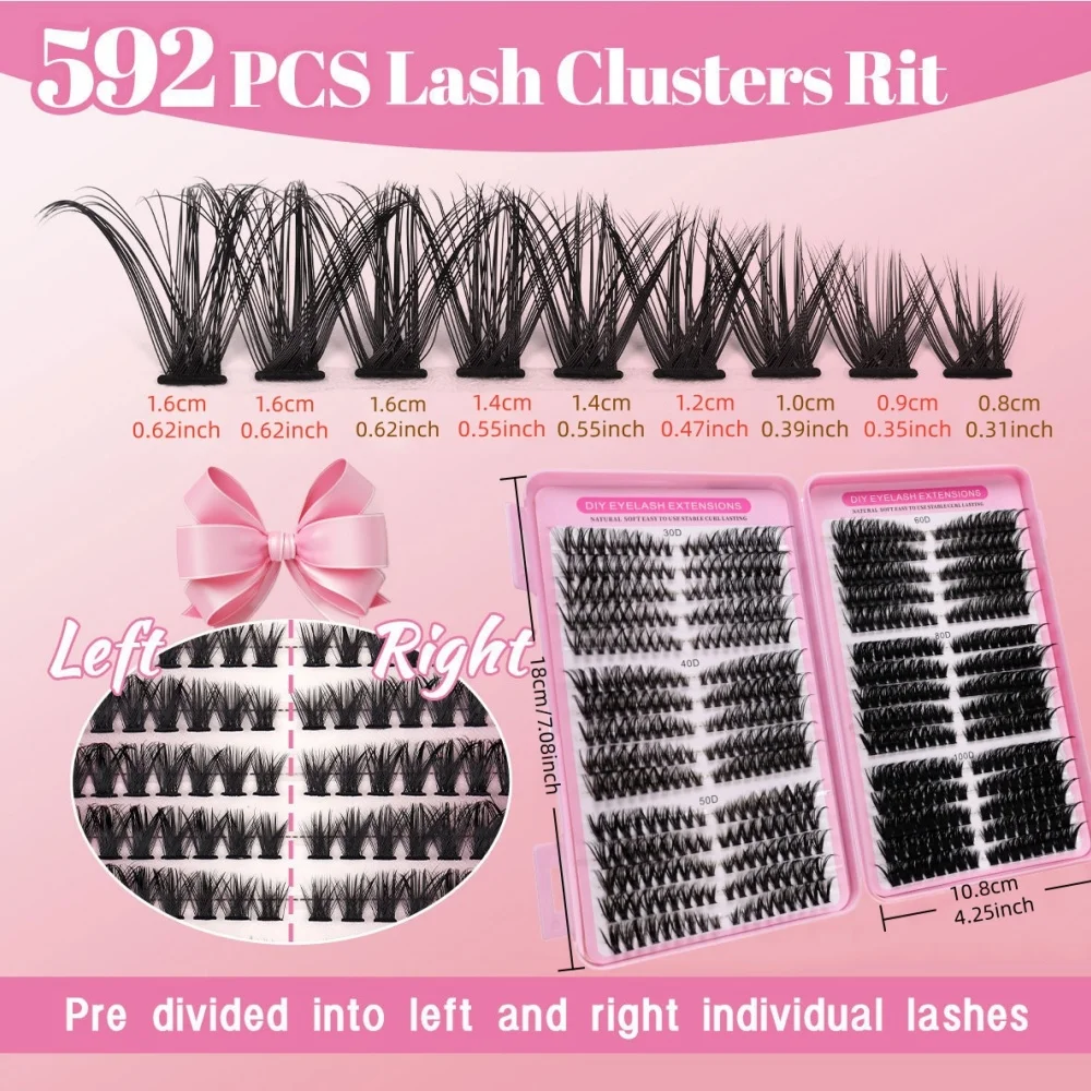 علبة واحدة من مجموعات الرموش، 30 صفًا من مجموعة تمديد الرموش الصناعية، 30+40+50+60+80+100D رموش، 30P-100PRO #4