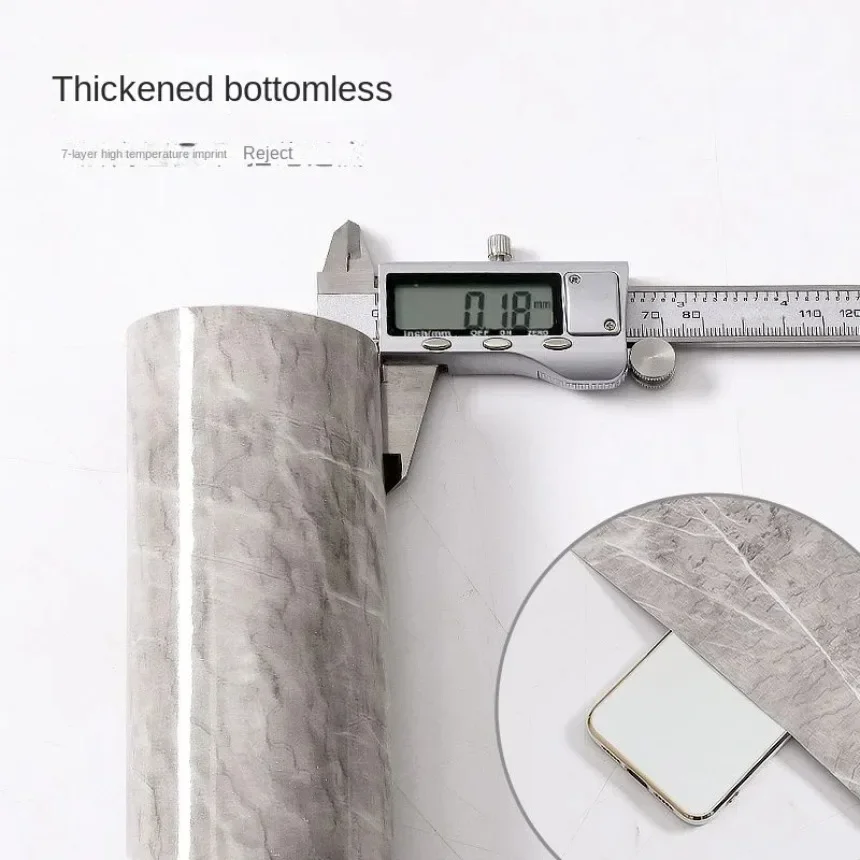 주방 욕실 장식용 방수 호일 벽지 대리석 자체 접착 금형 방지 벽 스티커, 80cm 너비