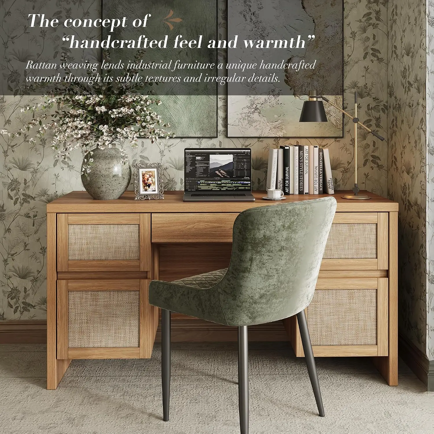 Rattan Executive Desk 57