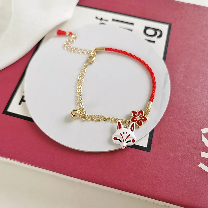 E046 Enamel Fox Earring.New Cartoon Cute Animal Fox Cherry Blossoms Alloy Studs Earrings Fashion Accessories Wholesale