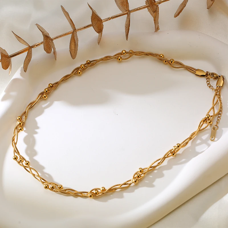GANPUP 316l Edelstahl Schlangenkopf Zirkon Kette Halskette Mode Trendy Textur Schmuck Party Geschenk Wasserdichte Halskette – Detail 11