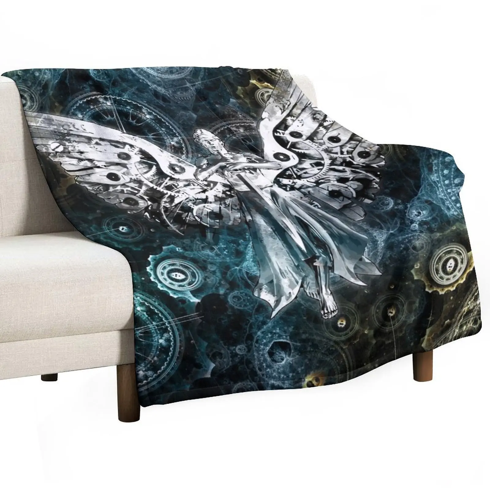 

Clockwork Angel Throw Blanket warm winter Soft Beds christmas decoration Soft Plaid Blankets