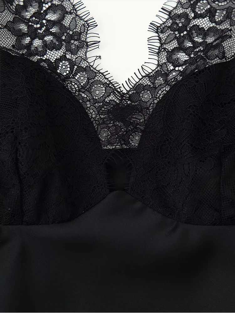 قمصان نسائية أنيقة مثيرة لصق الدانتيل بلا أكمام حبال قمة الموضة التخسيس خمر تانك القمم 2026 سيدة جديدة ملابس الشارع