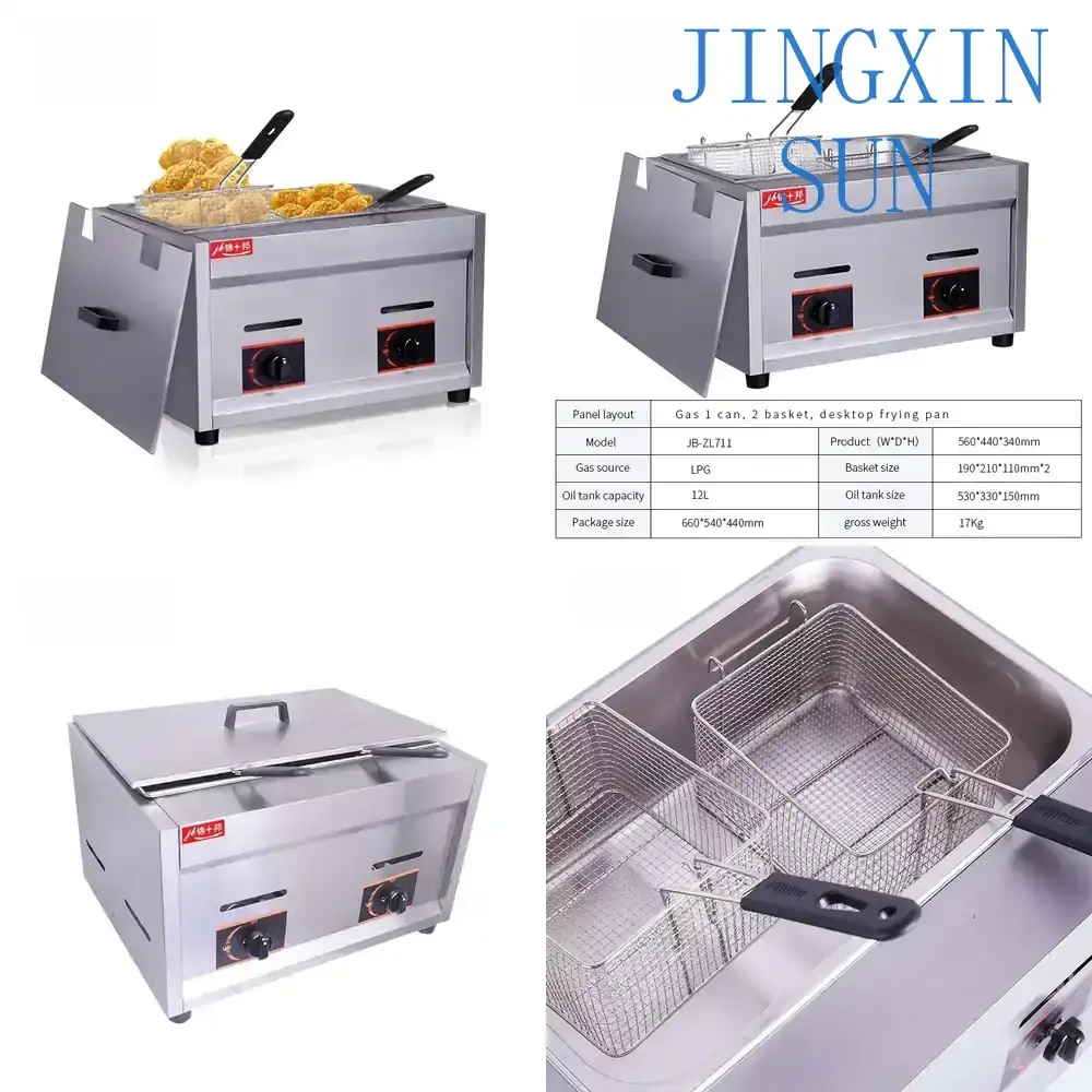 Wholesale 12L Stainless Steel Commercial Gas Fryer for Catering Equipment for Food Service for Restaurant for Fast Food for