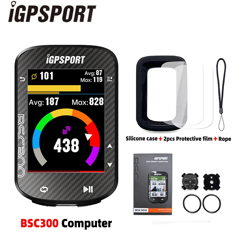 IGPSPORT BSC300 GPS Bike Computer Wireless Bike Odometer Navigation ANT Speed Cadence Sensor IPX7 Waterproof  Bicycle Computer