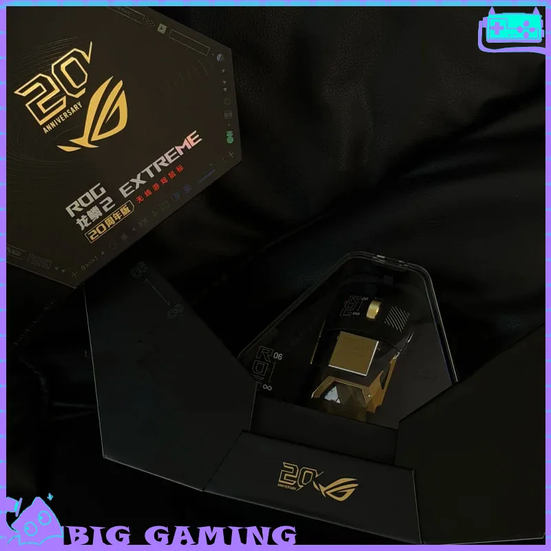 ROG Harpe II Extreme Edition 20 Wireless Gaming Mouse 24K Gold Plated 8K Hz Polling Rate Tri-Mode Esports FPS PC Mouse Valorant