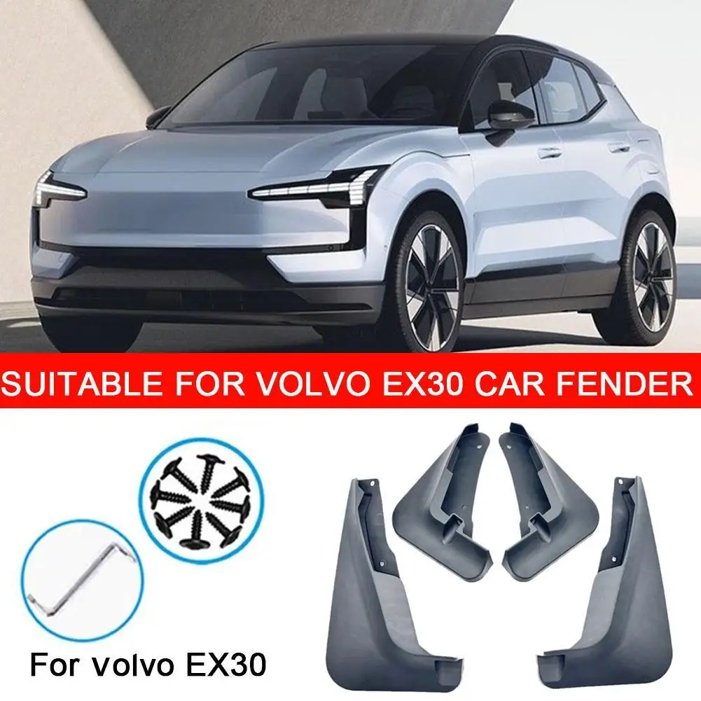 For Volvo EX30 2024 4pcs Mudguards Mud Flaps Splash Rear Guards Car MudFlaps Car Accessories Protection Front U6G4