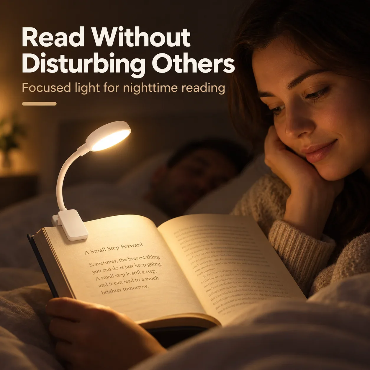 3 Color LED Book Light with Clip, Portable Battery Operated Reading Lamp, Adjustable Flexible Neck, Compact Mini Night Light
