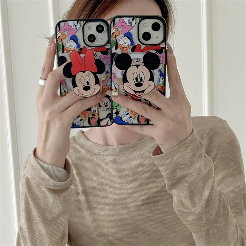 Nowa magnetyczna atrakcja Magsafe do iPhone\'a 15 14 13 12 11 Pro Max z magnetycznym uchwytem etui na myszy Mickey Minnie