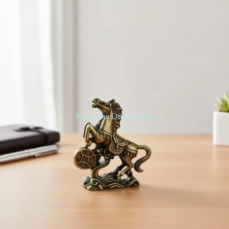 Y88C Chinese Zodiacs Horse Statue Representing Career Success and Good Fortunes Decoration
